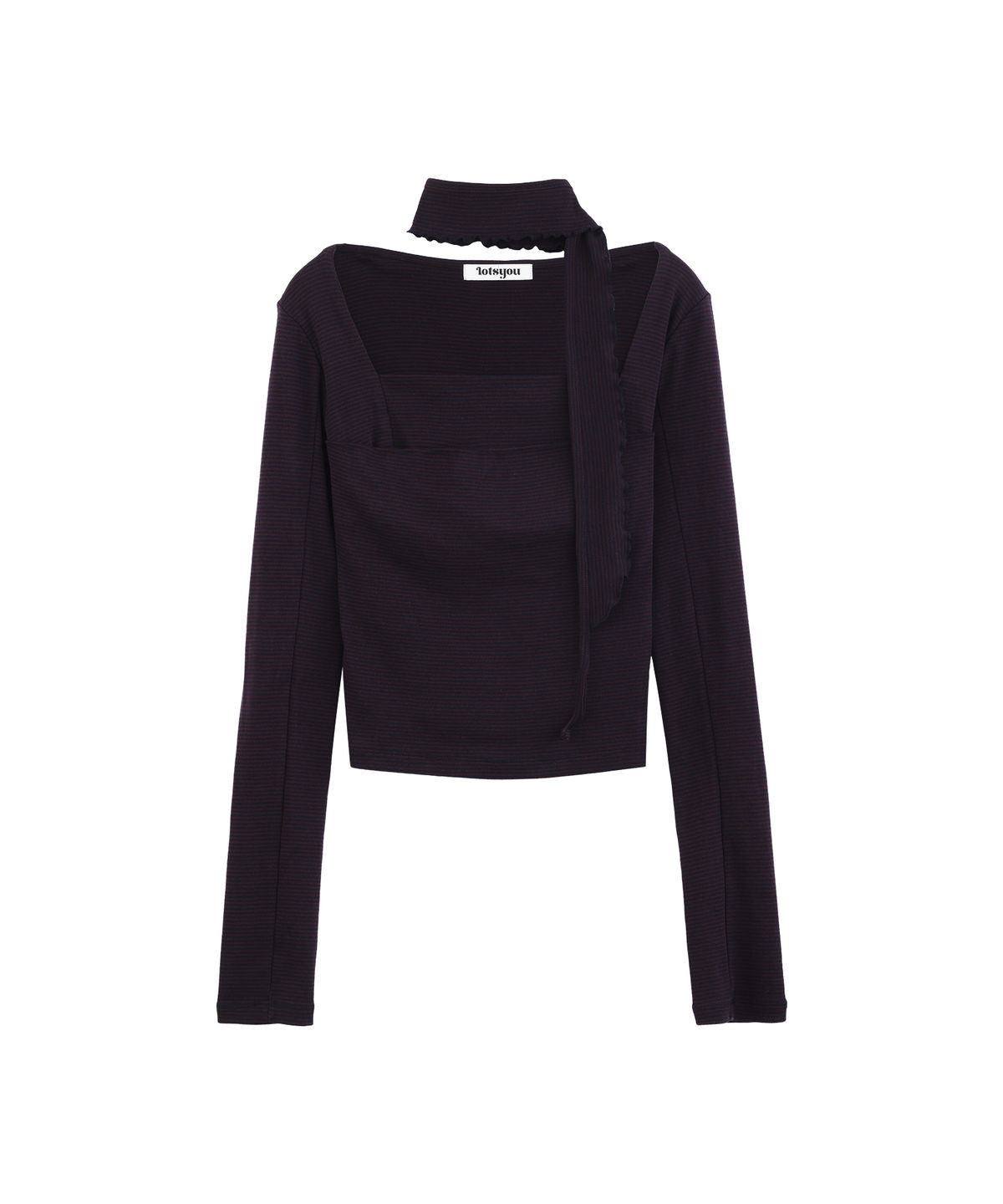 라츠유(LOTSYOU) LOTSYOU_Jennie Long Sleeve Top WINE