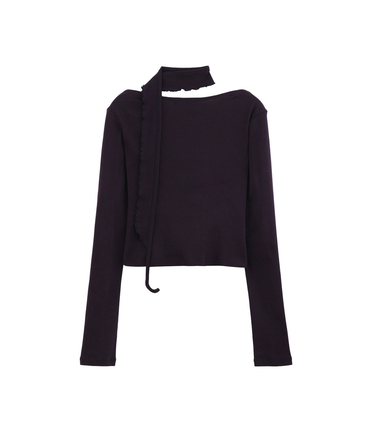 라츠유(LOTSYOU) LOTSYOU_Jennie Long Sleeve Top WINE