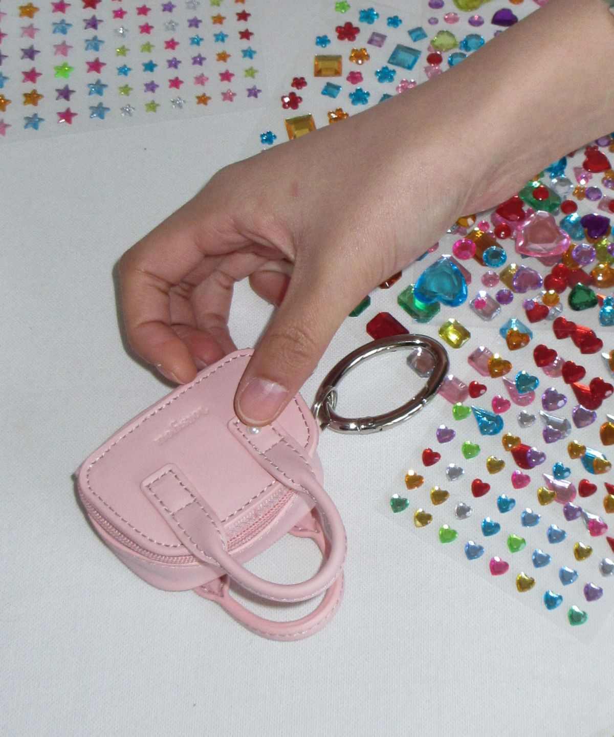 라츠유(LOTSYOU) LOTSYOU_Tiny little bag Keyring L/PINK