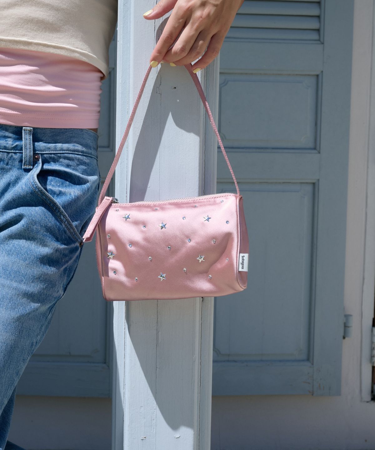 라츠유(LOTSYOU) LOTSYOU_Twinkle Jelly Pouch Bag L/PINK