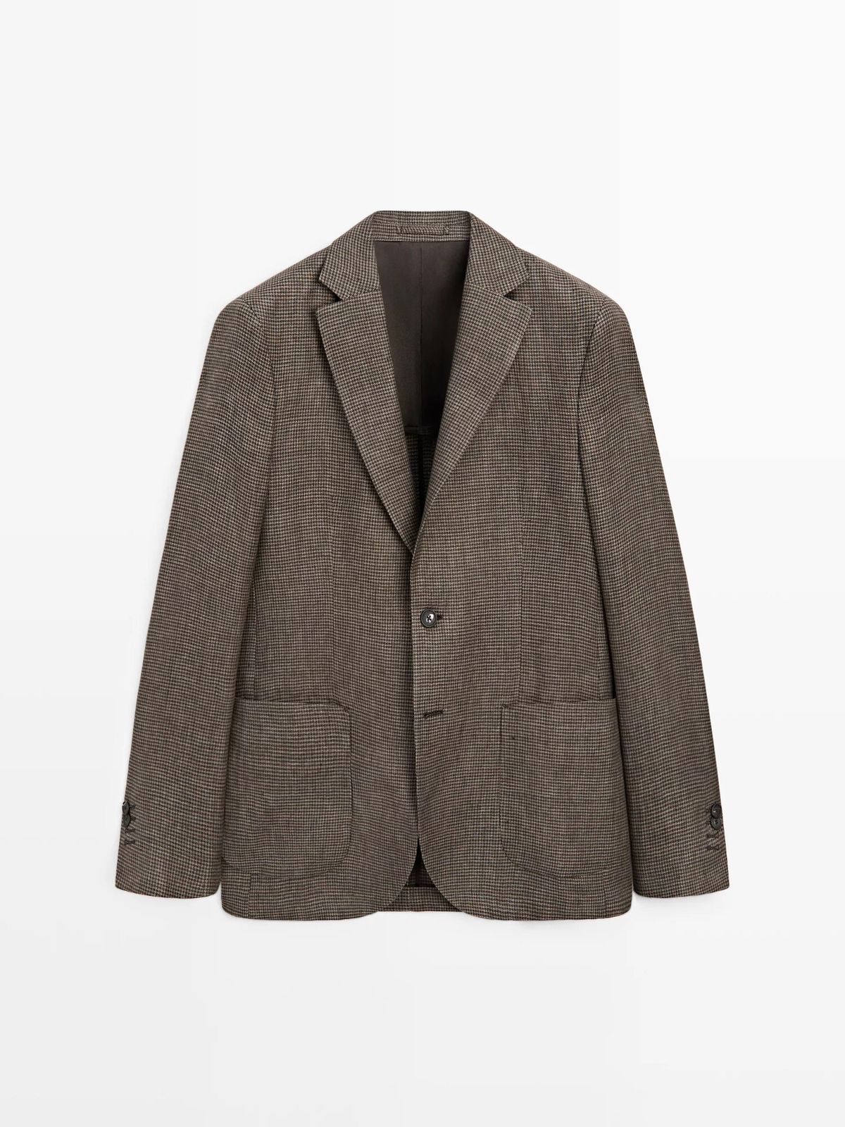 마시모두띠(MASSIMO DUTTI) 포켓 디테일 린넨 블레이저