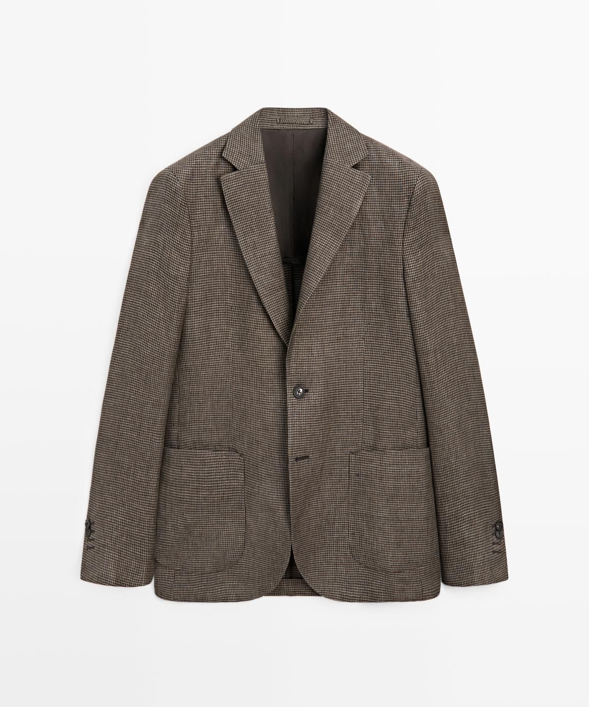 마시모두띠(MASSIMO DUTTI) 포켓 디테일 린넨 블레이저