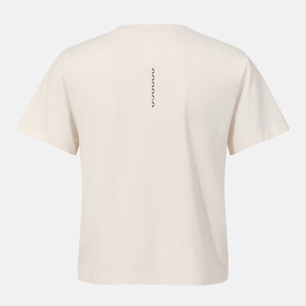데상트(DESCENTE) 우먼스 러닝 세미 크롭 반팔 티셔츠 아이보리 SR122RTS31