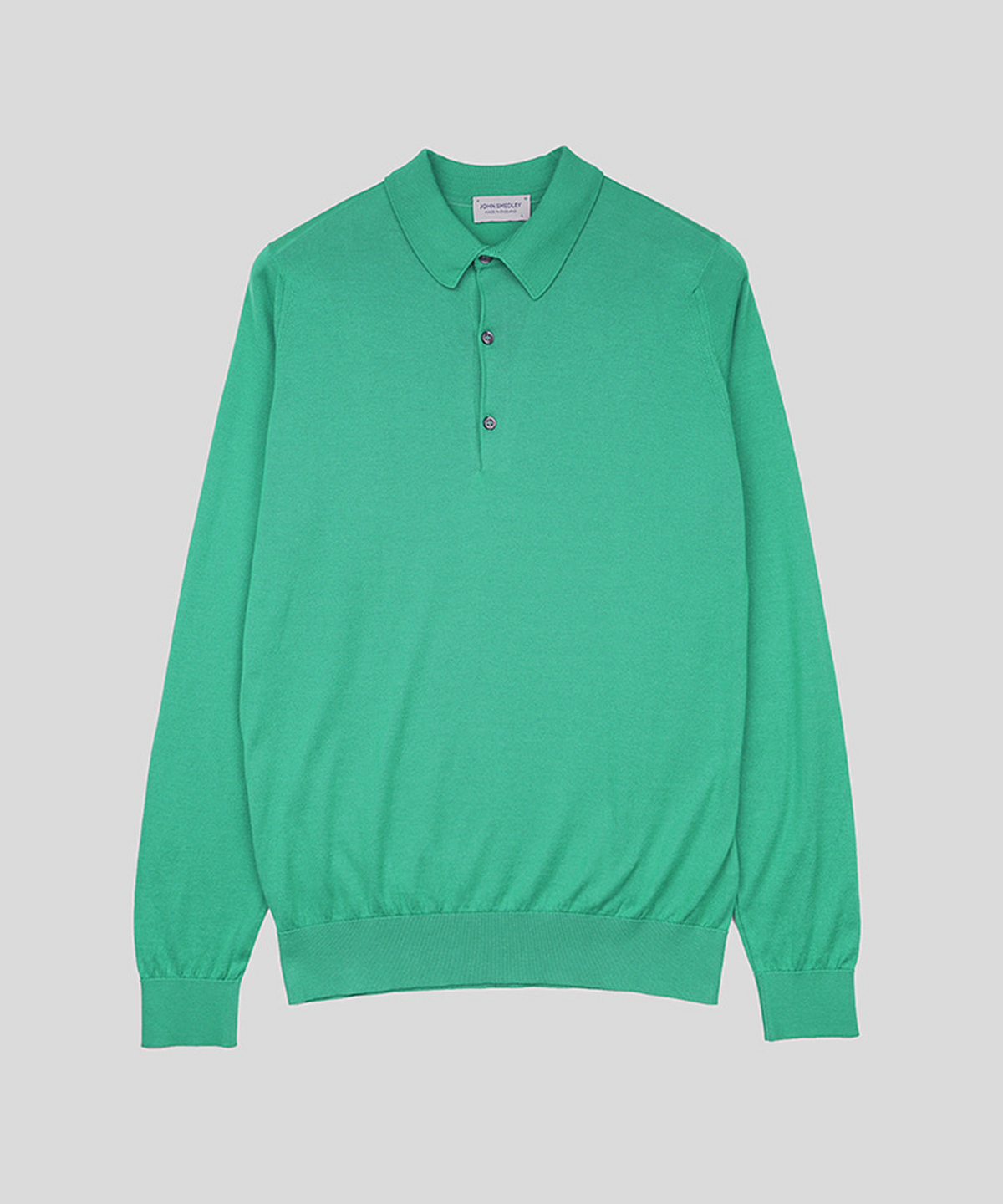 존 스메들리(JOHN SMEDLEY) BRADWELL Sea Island Cotton Long Sleeves Polo Shirt Heritage Two 8 Colors