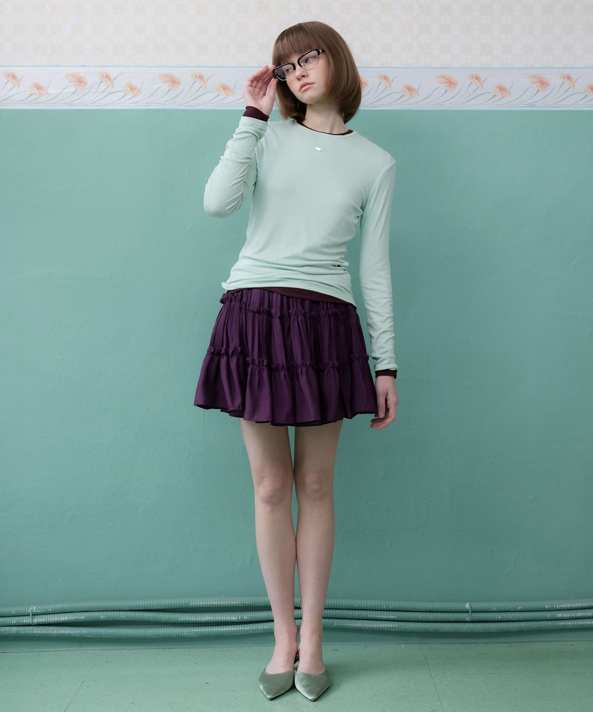 뮈르뮈르(MURMURE) 뮤트 프릴 캉캉 스커트_Mute Skirt