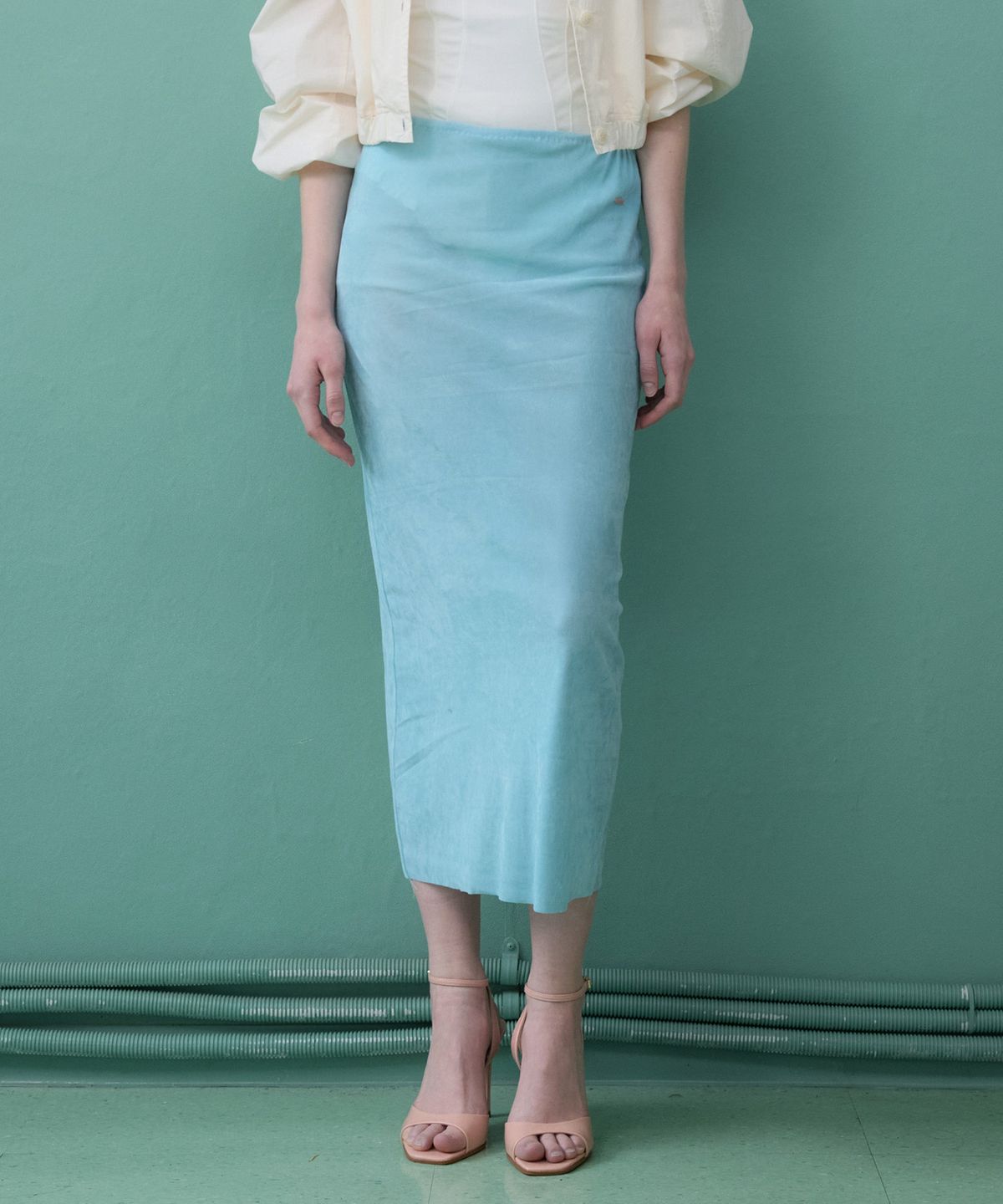 뮈르뮈르(MURMURE) 미델 쿨벨로아 미디 스커트_Middell Skirt