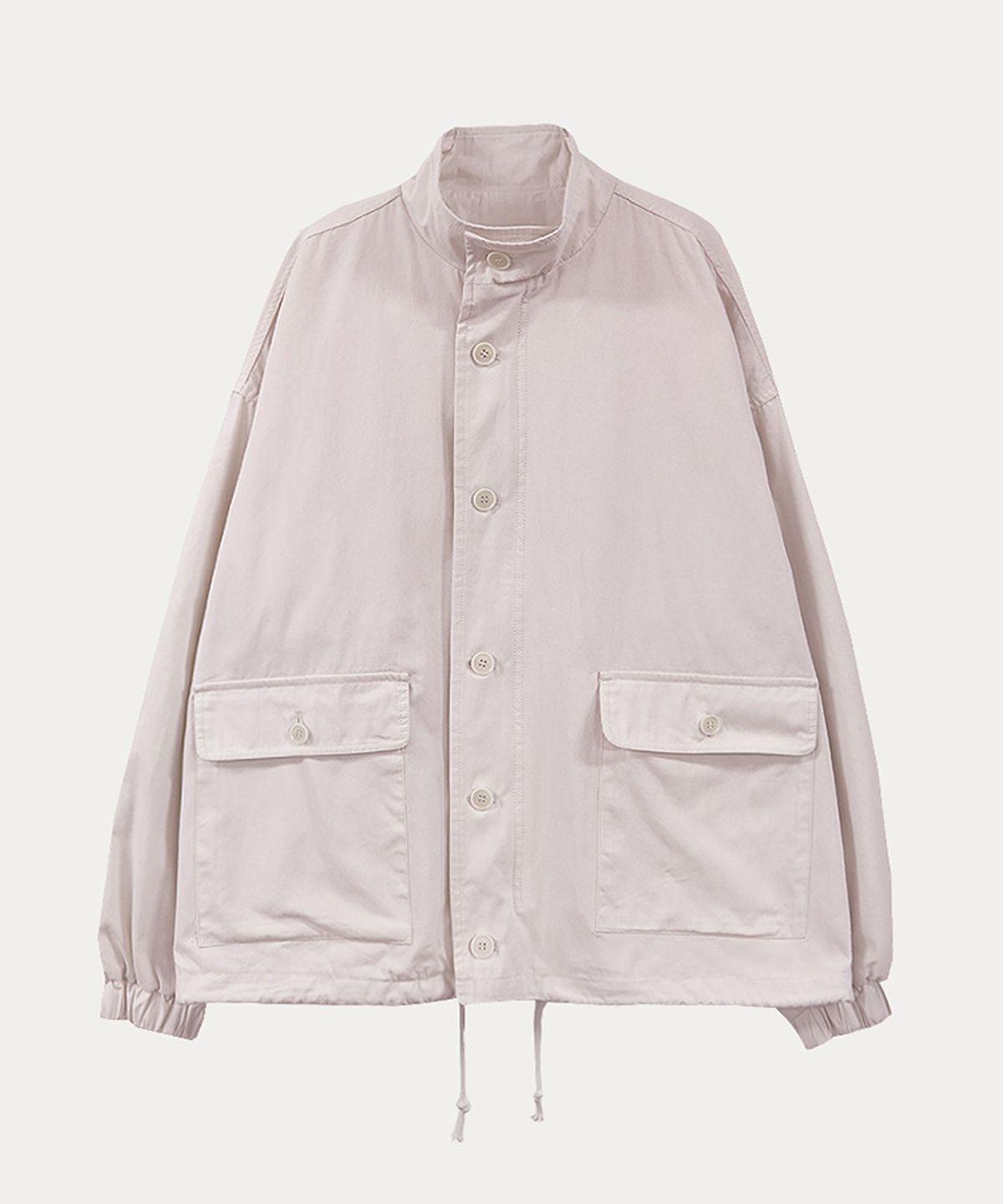 타버트(TARVERT) Chic Loose-fit Cotton Blouson - Pale Pink