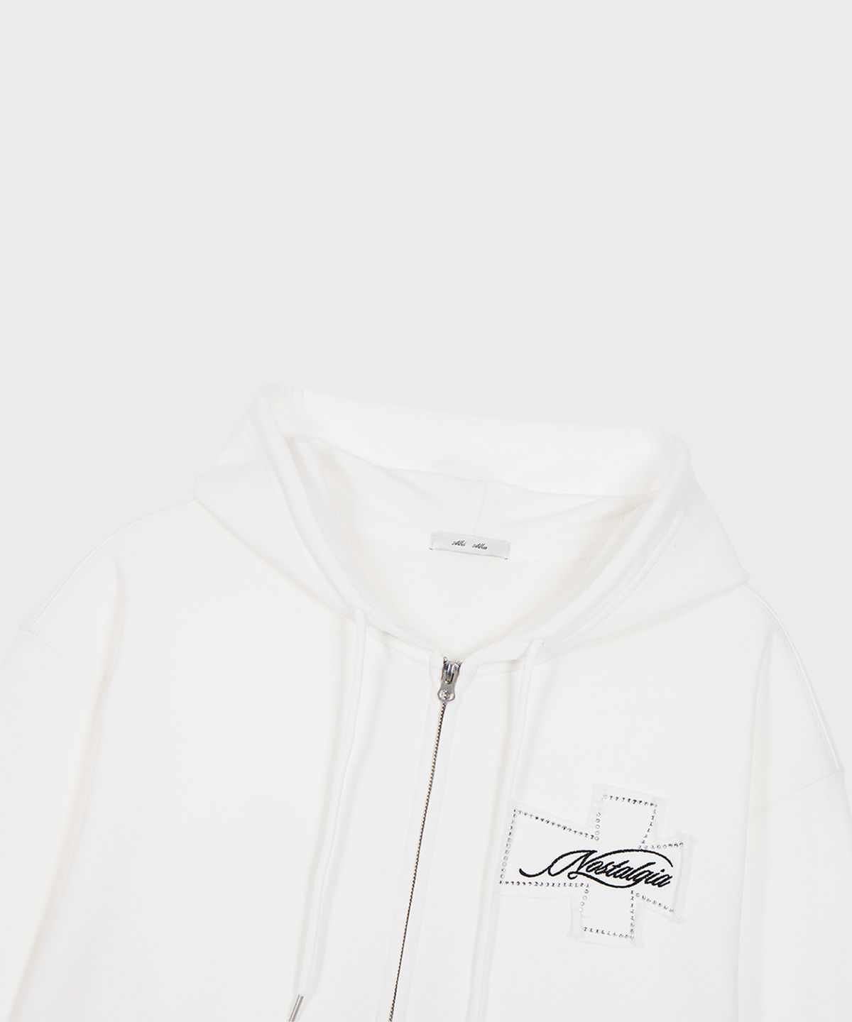 알키알카(ALKI ALKA) Nostalgia Hoodie Zip-Up (White)