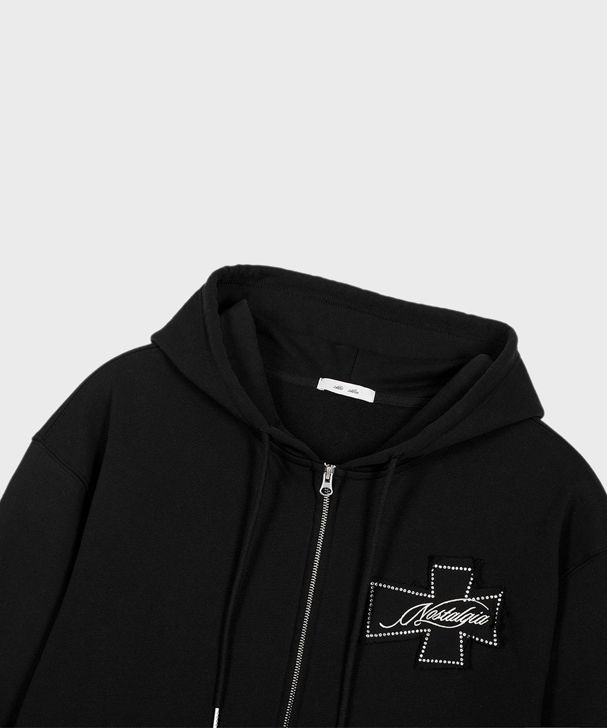 알키알카(ALKI ALKA) Nostalgia Hoodie Zip-Up (Black)