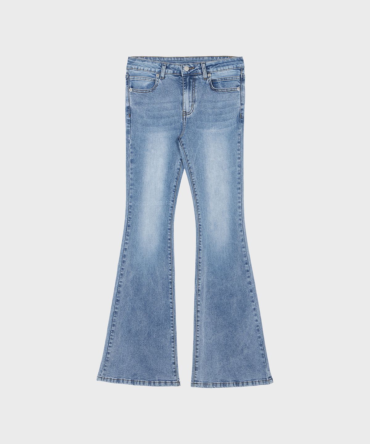 알키알카(ALKI ALKA) Washed Bootcut Denim Pants (Medium Blue)