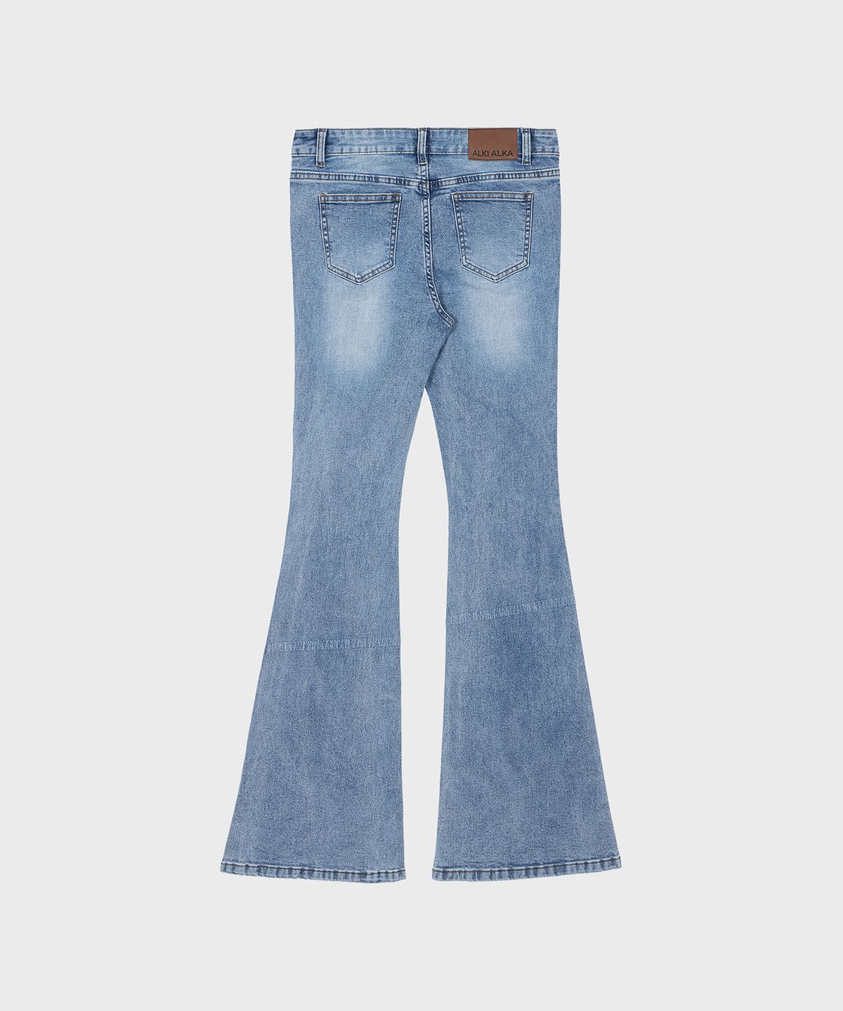 알키알카(ALKI ALKA) Washed Bootcut Denim Pants (Medium Blue)