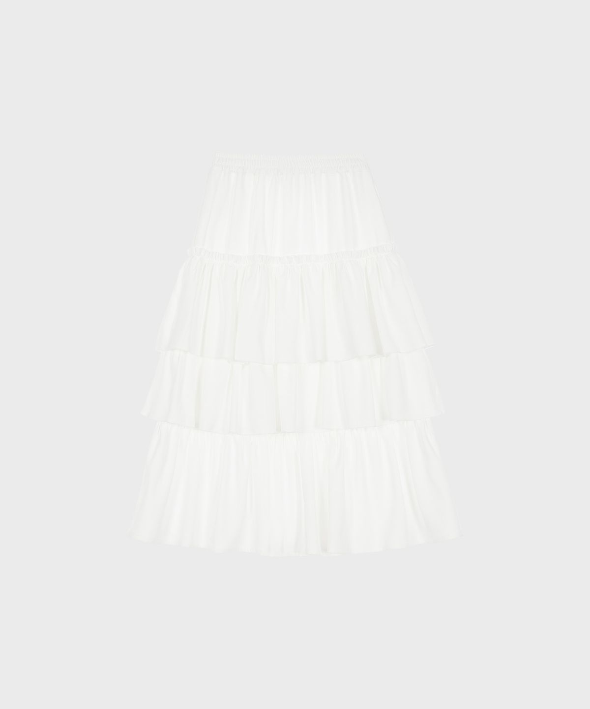 알키알카(ALKI ALKA) Tiered Maxi Skirt (Ivory)