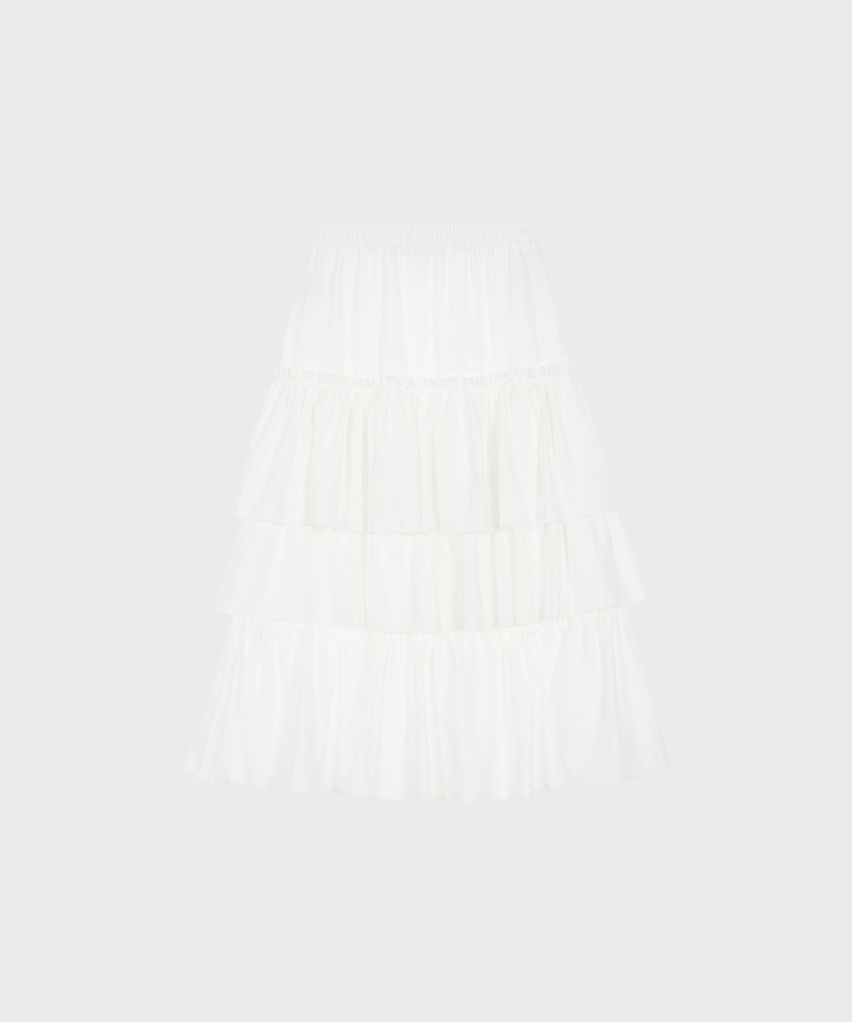 알키알카(ALKI ALKA) Tiered Maxi Skirt (Ivory)