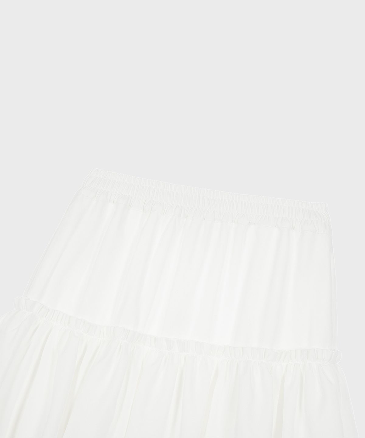 알키알카(ALKI ALKA) Tiered Maxi Skirt (Ivory)