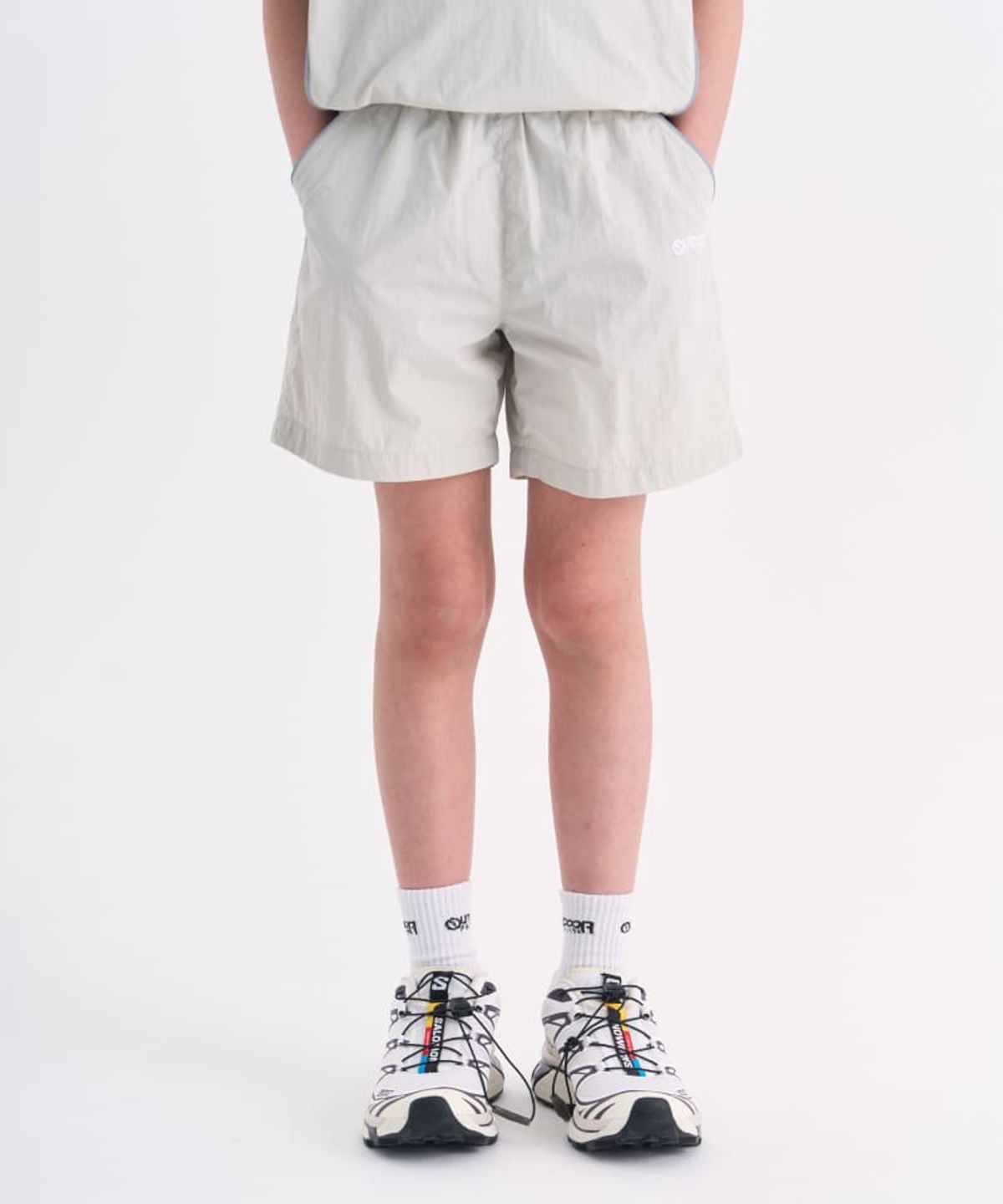 아웃도어 프로덕츠 키즈(OUTDOOR PRODUCTS KIDS) 아노락 세트 우븐 쇼츠 (라이트 그레이) OD262BHP02_LGY
