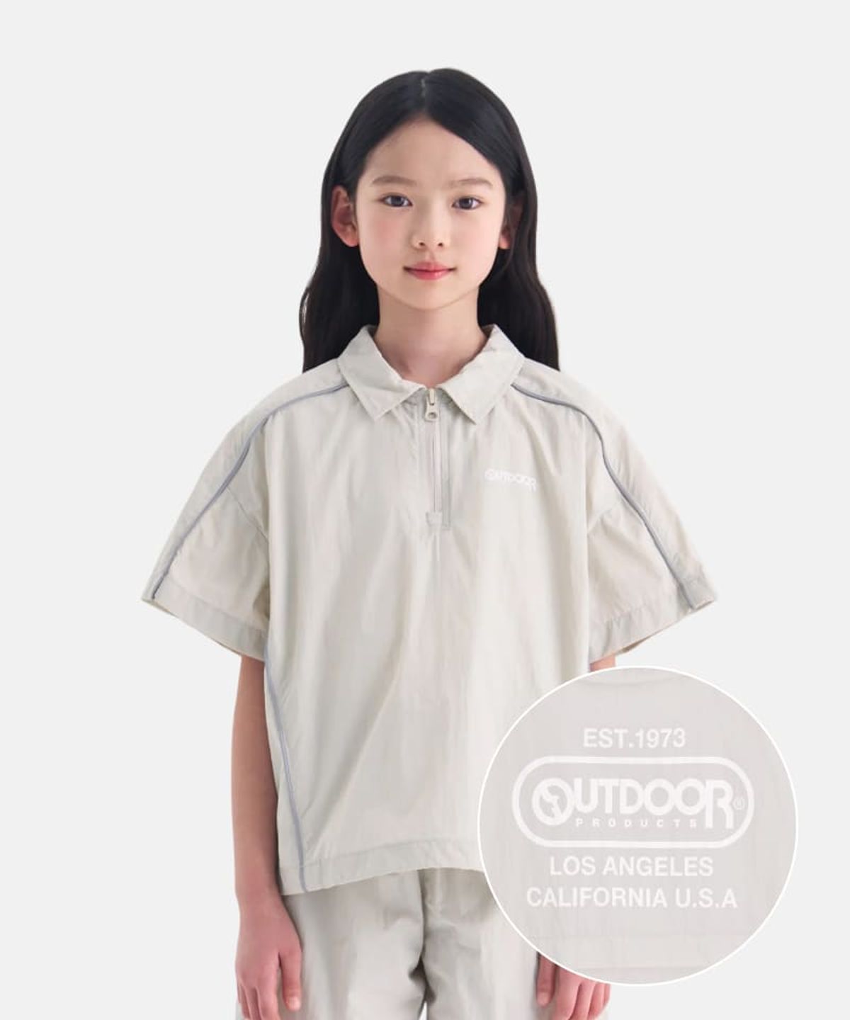 아웃도어 프로덕츠 키즈(OUTDOOR PRODUCTS KIDS) 아노락 반집업 (라이트 그레이) OD262ONR02_LGY