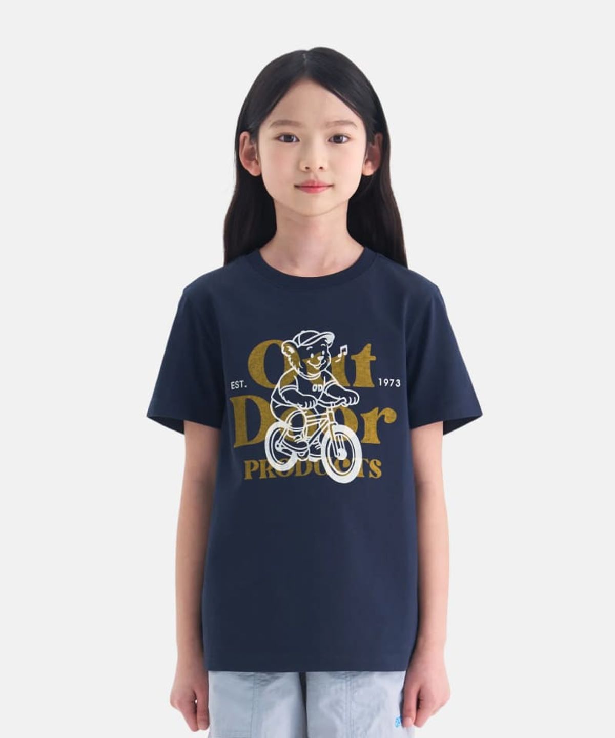 아웃도어 프로덕츠 키즈(OUTDOOR PRODUCTS KIDS) 그래픽 반팔티셔츠 (네이비) OD262ISS05_NVY