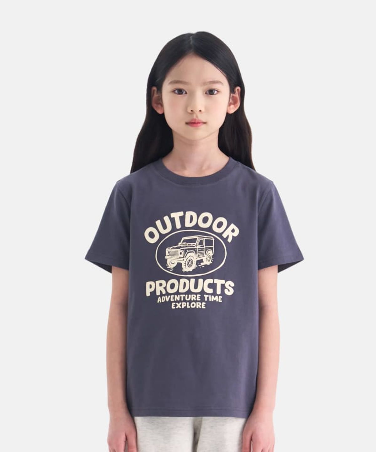 아웃도어 프로덕츠 키즈(OUTDOOR PRODUCTS KIDS) 베이직 그래픽 반팔티셔츠 (차콜) OD262ISS91_CHC