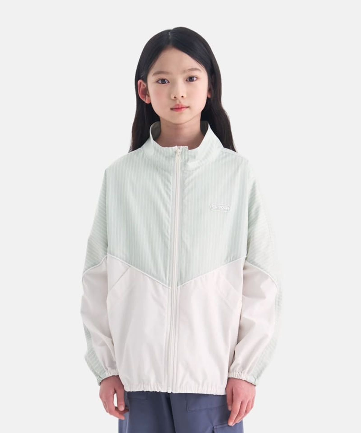아웃도어 프로덕츠 키즈(OUTDOOR PRODUCTS KIDS) 컬러블록 바람막이 (아이보리) OD262OJK01_IVY