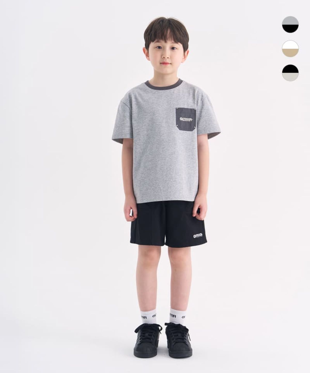 아웃도어 프로덕츠 키즈(OUTDOOR PRODUCTS KIDS) [세트상품]포켓 반팔티+우븐 쇼츠 (3color)