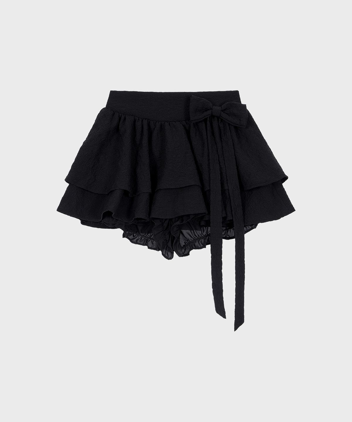 알키알카(ALKI ALKA) Jacquard Mini Skirt (Black)