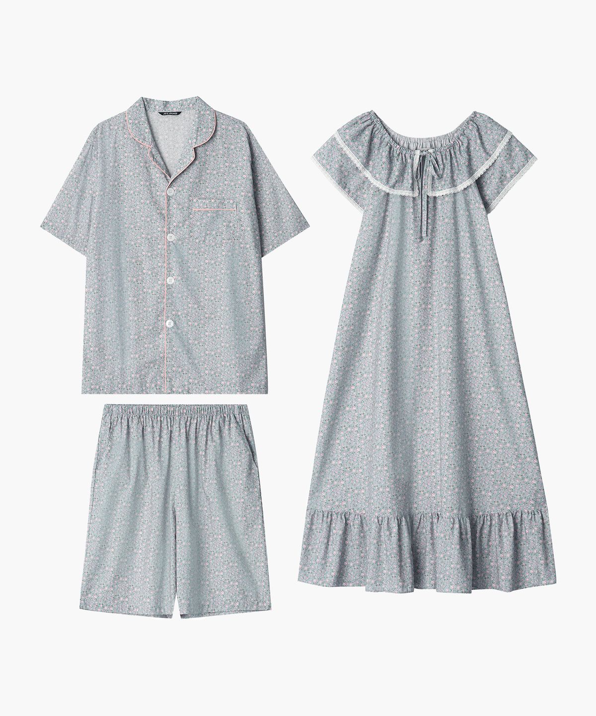조스라운지(JO'S LOUNGE) [모달] (couple) Siena Short Pajama Set + Cap Sleeve One-piece