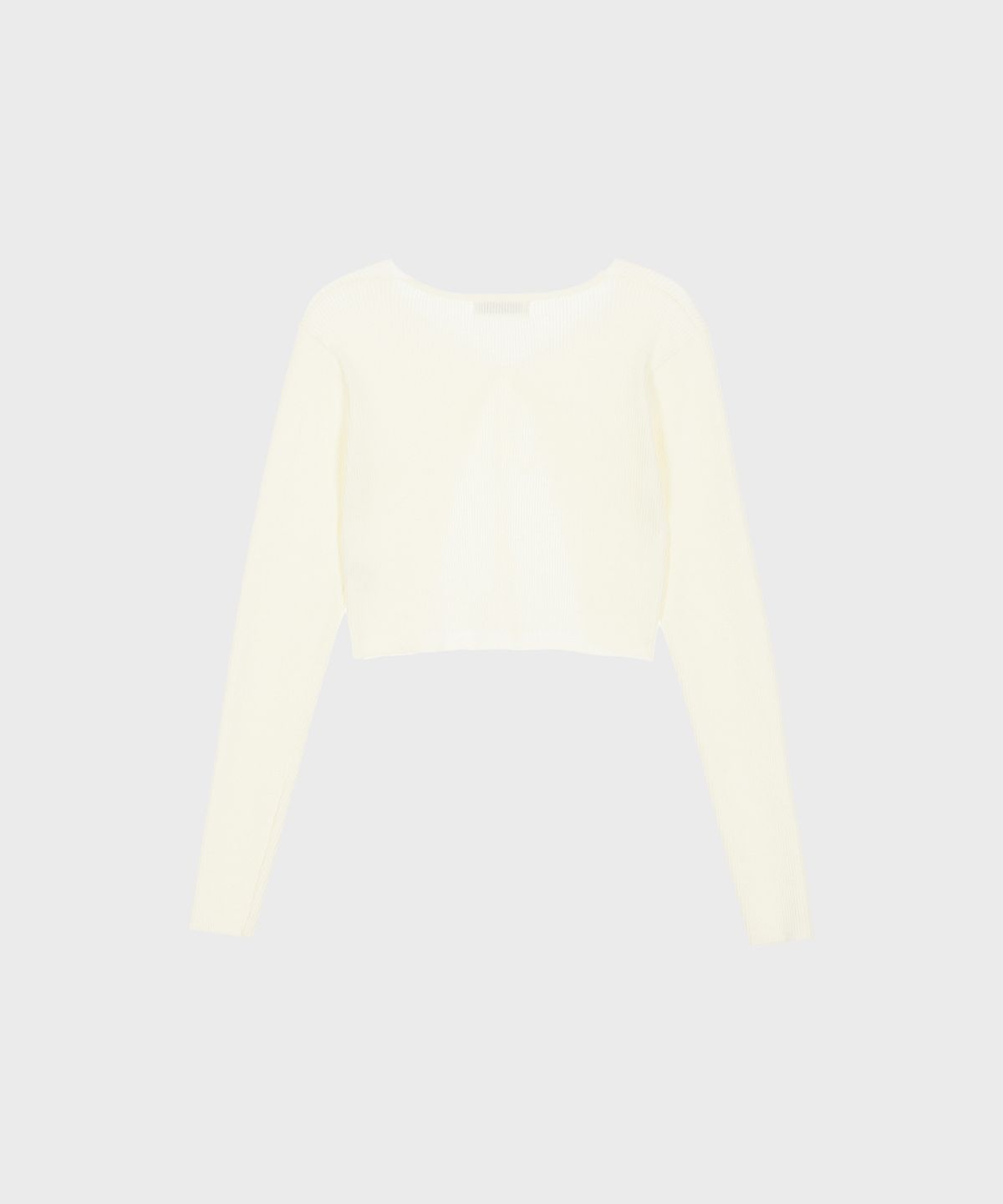 알키알카(ALKI ALKA) Ribbed Ribbon Bolero (Ivory)