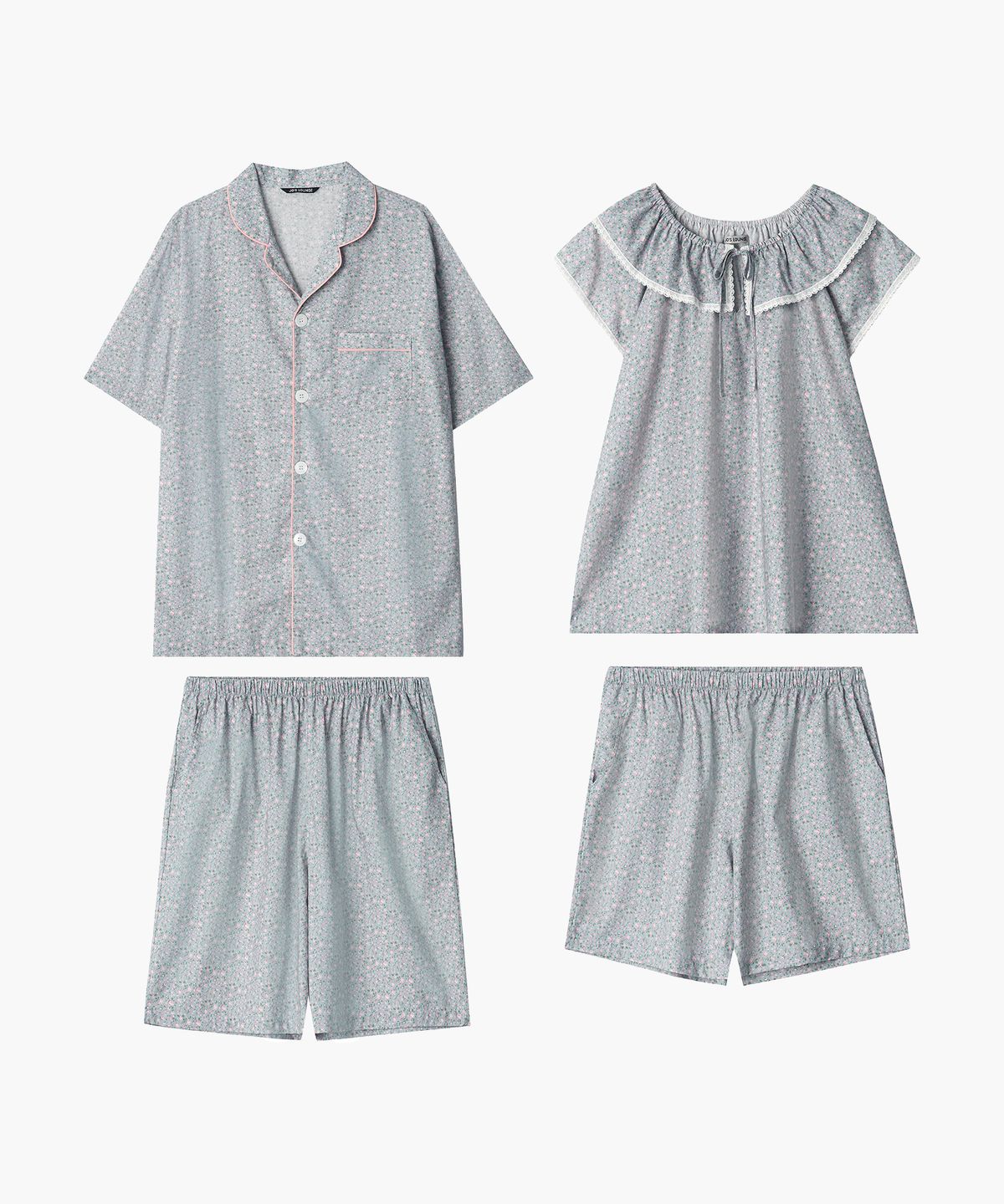 조스라운지(JO'S LOUNGE) [모달] (couple) Siena Short Pajama Set + Cap Sleeve Two-piece