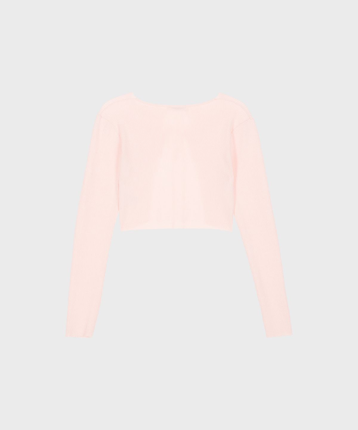 알키알카(ALKI ALKA) Ribbed Ribbon Bolero (Light Pink)