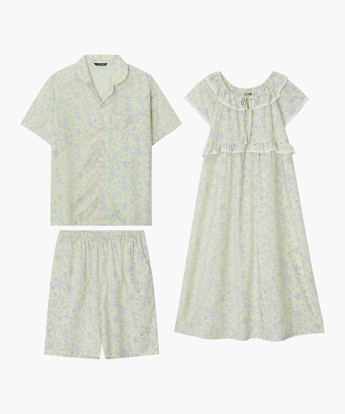 조스라운지(JO'S LOUNGE) [모달] (couple) Maya Short Pajama Set + Cap Sleeve One-piece