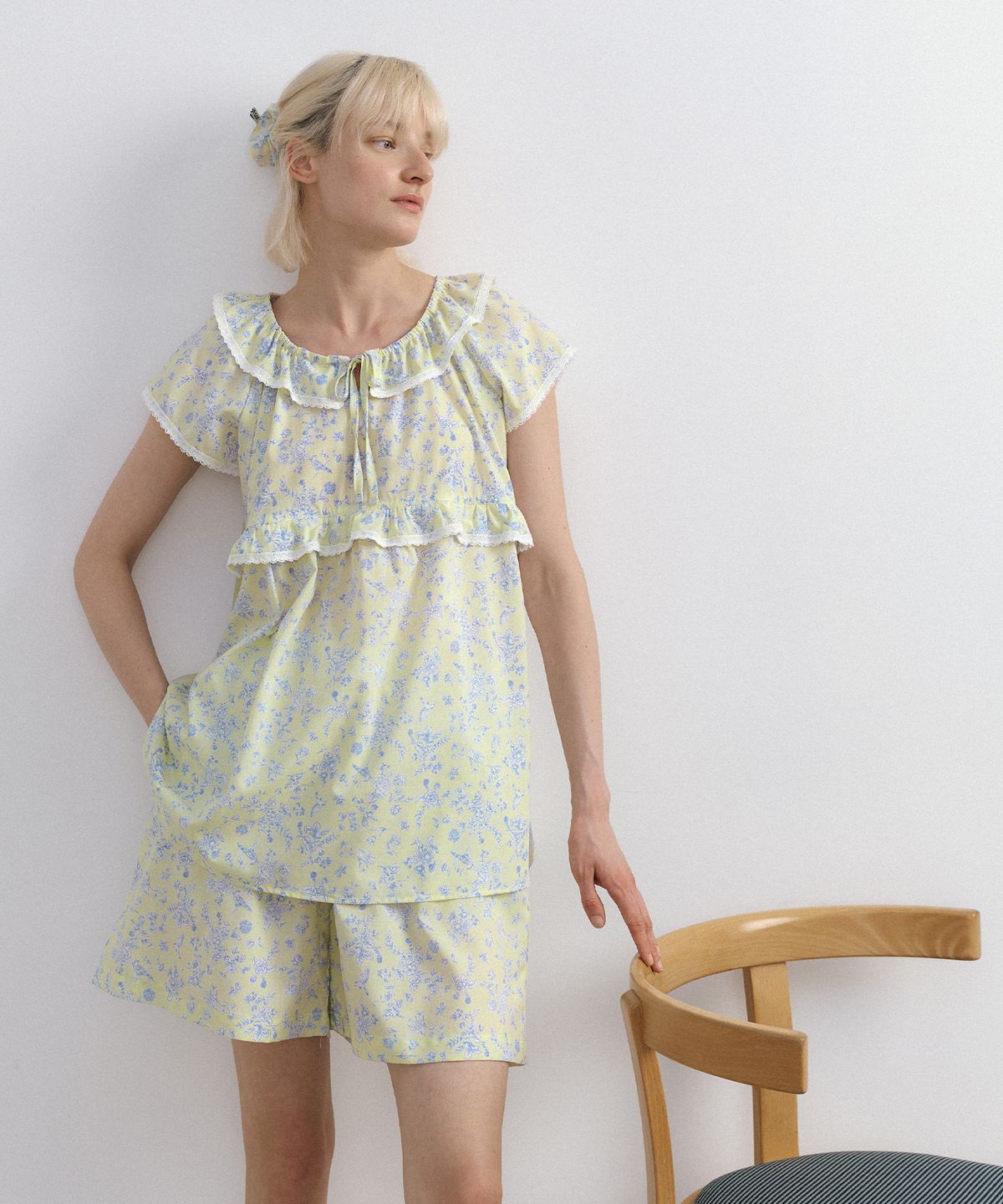 조스라운지(JO'S LOUNGE) [모달] (couple) Maya Short Pajama Set + Cap Sleeve Two-piece