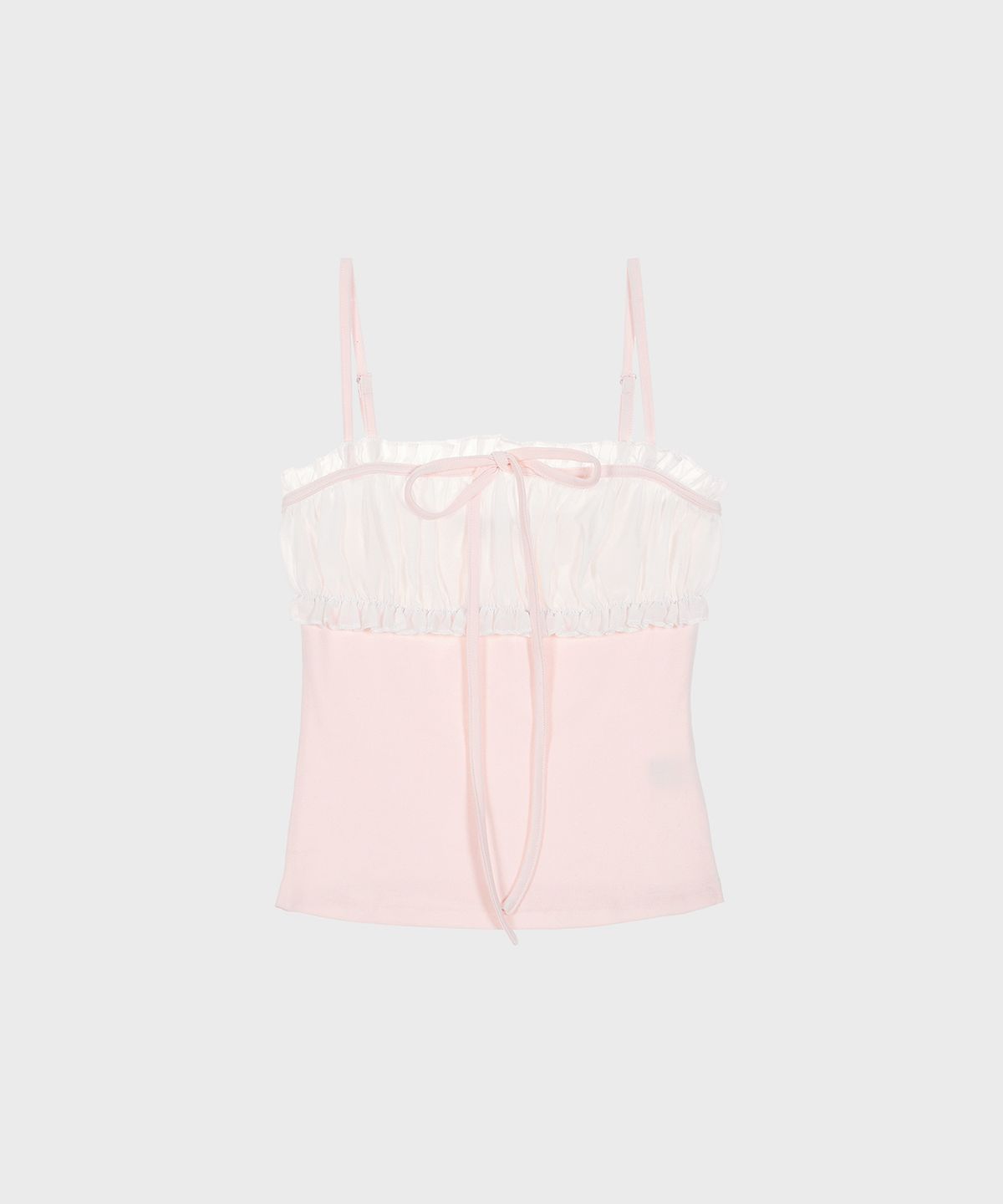 알키알카(ALKI ALKA) Chiffon Ribbon Sleeveless (Light Pink)