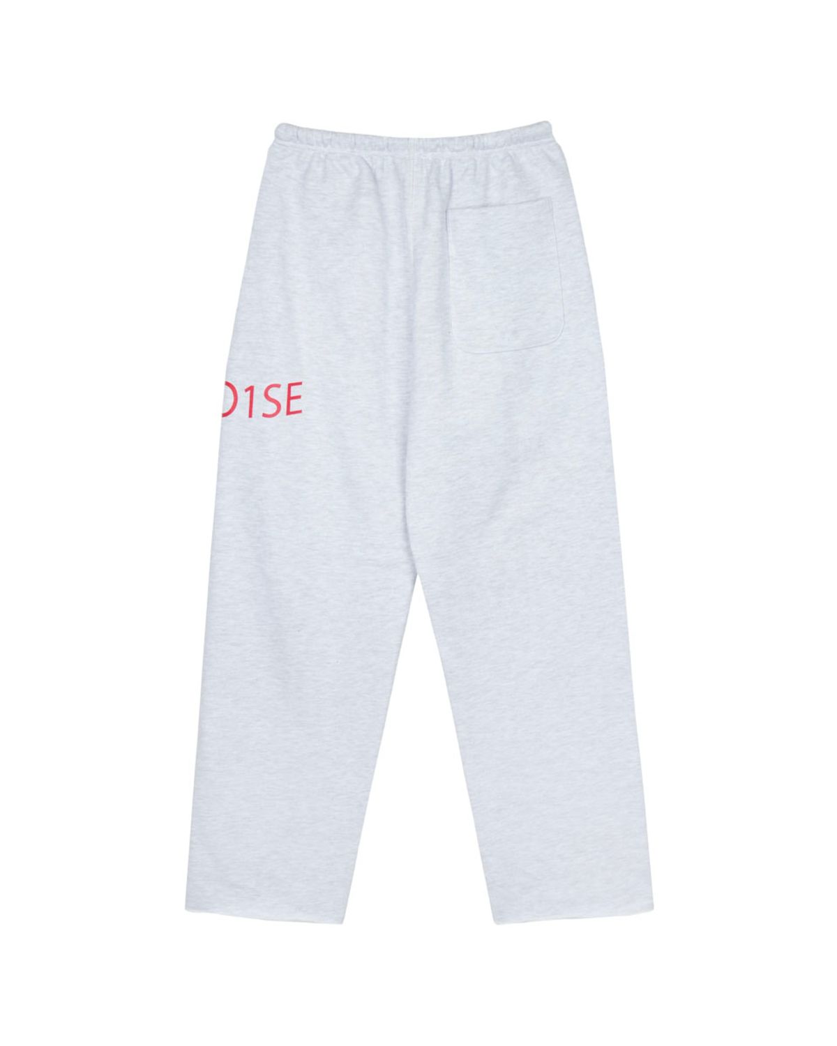 구보(GUVO) Raw edge sweat pants, white-melange