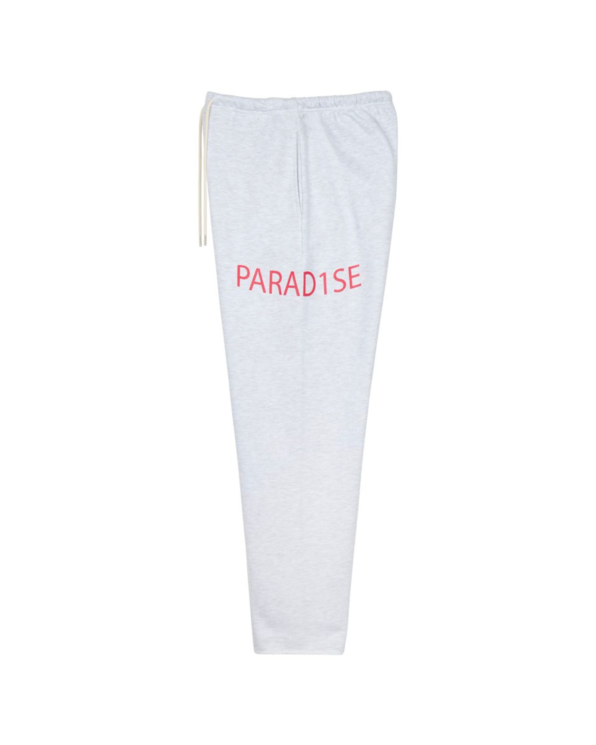 구보(GUVO) Raw edge sweat pants, white-melange