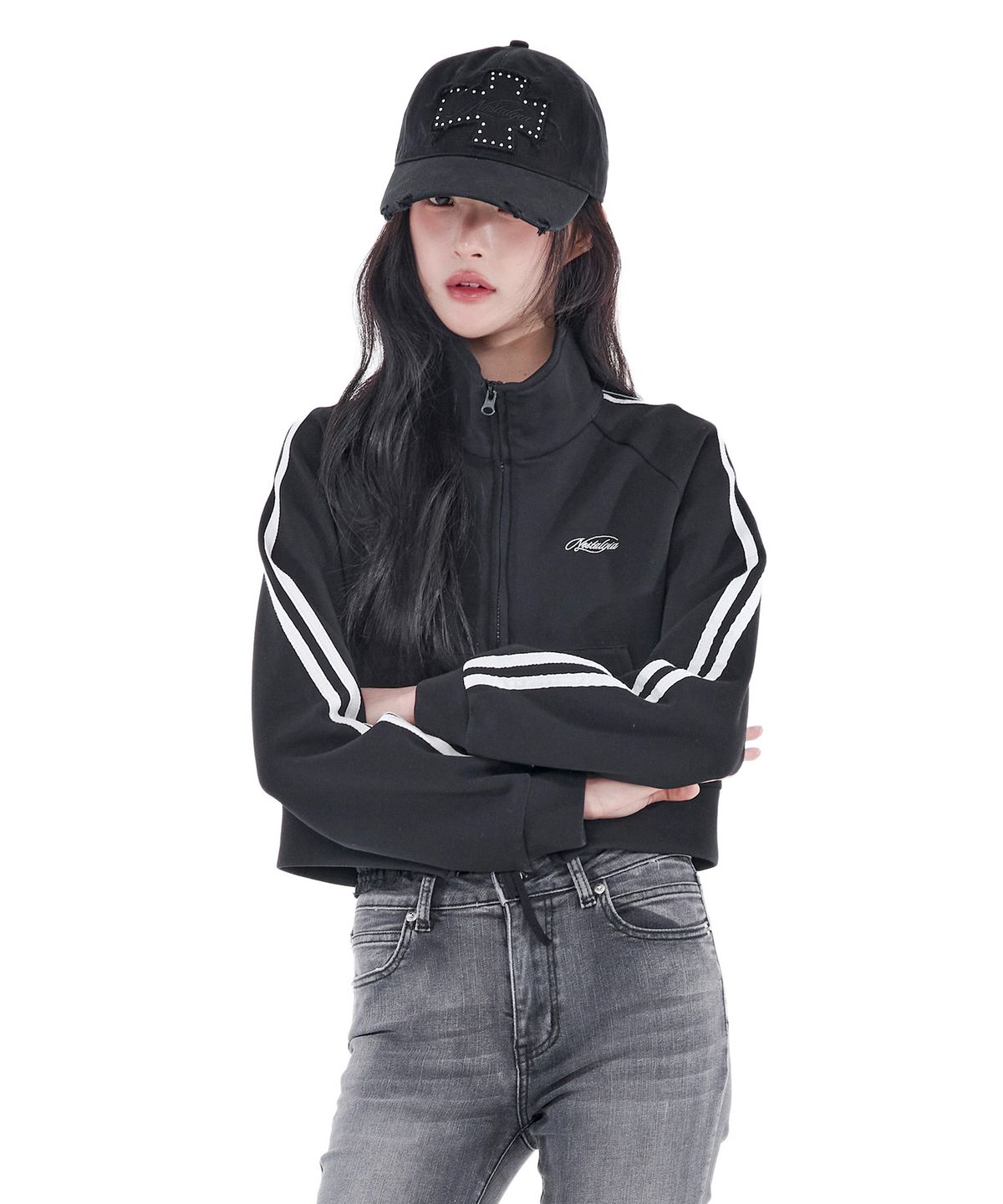 알키알카(ALKI ALKA) Nostalgia Track Jacket (Black)