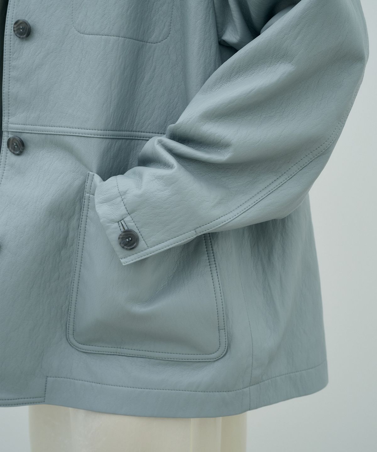 정감 스튜디오(JEONGGAM STUDIOS) Half Leather Jacket_3 color