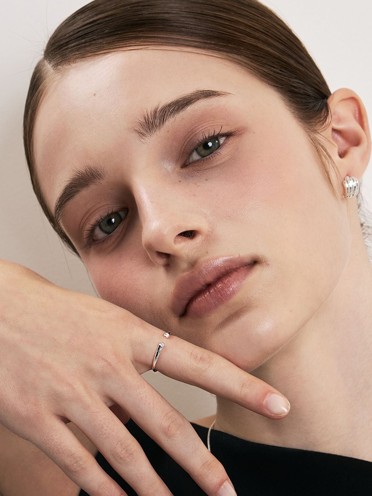 헤이(HEI) [sv925] open dome ring