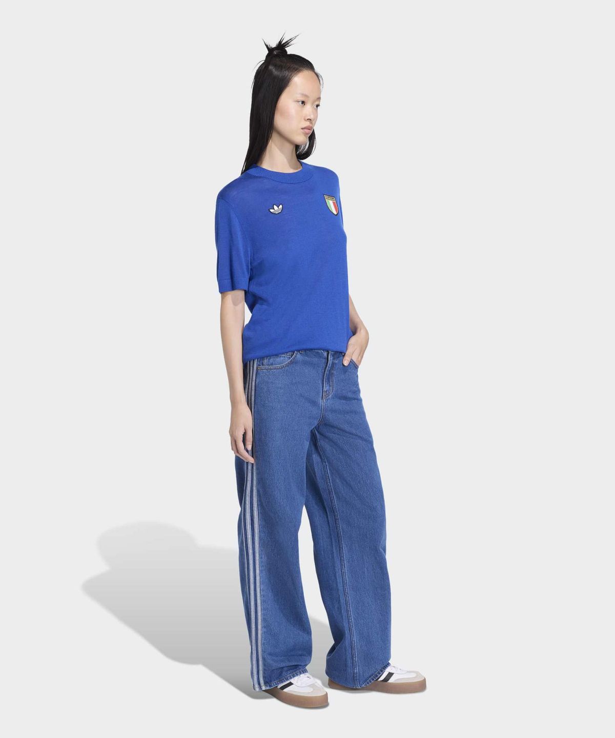 아디다스(ADIDAS) 파이어버드 트랙 팬츠 데님 - 블루 / KD2935