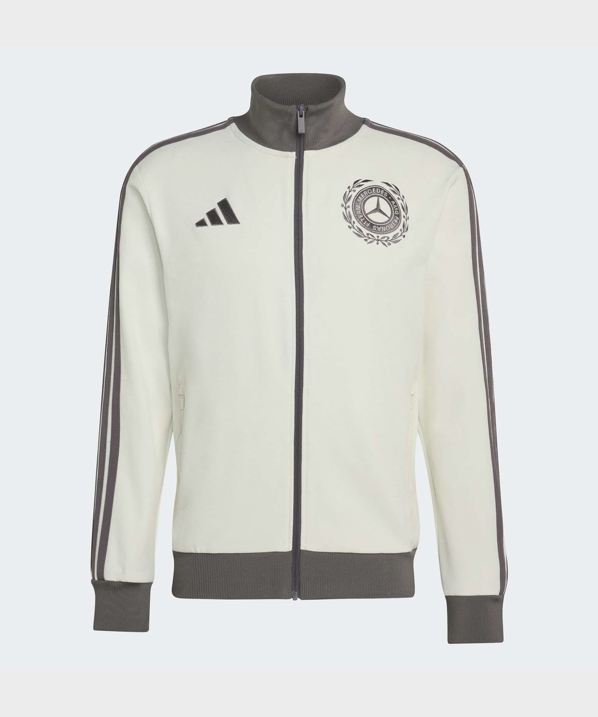 아디다스(ADIDAS) 메르세데스 AMG 페트로나스 포뮬러 1 팀 실버 애로우 아이콘 트랙탑 - 화이트:그레이 / KE8270