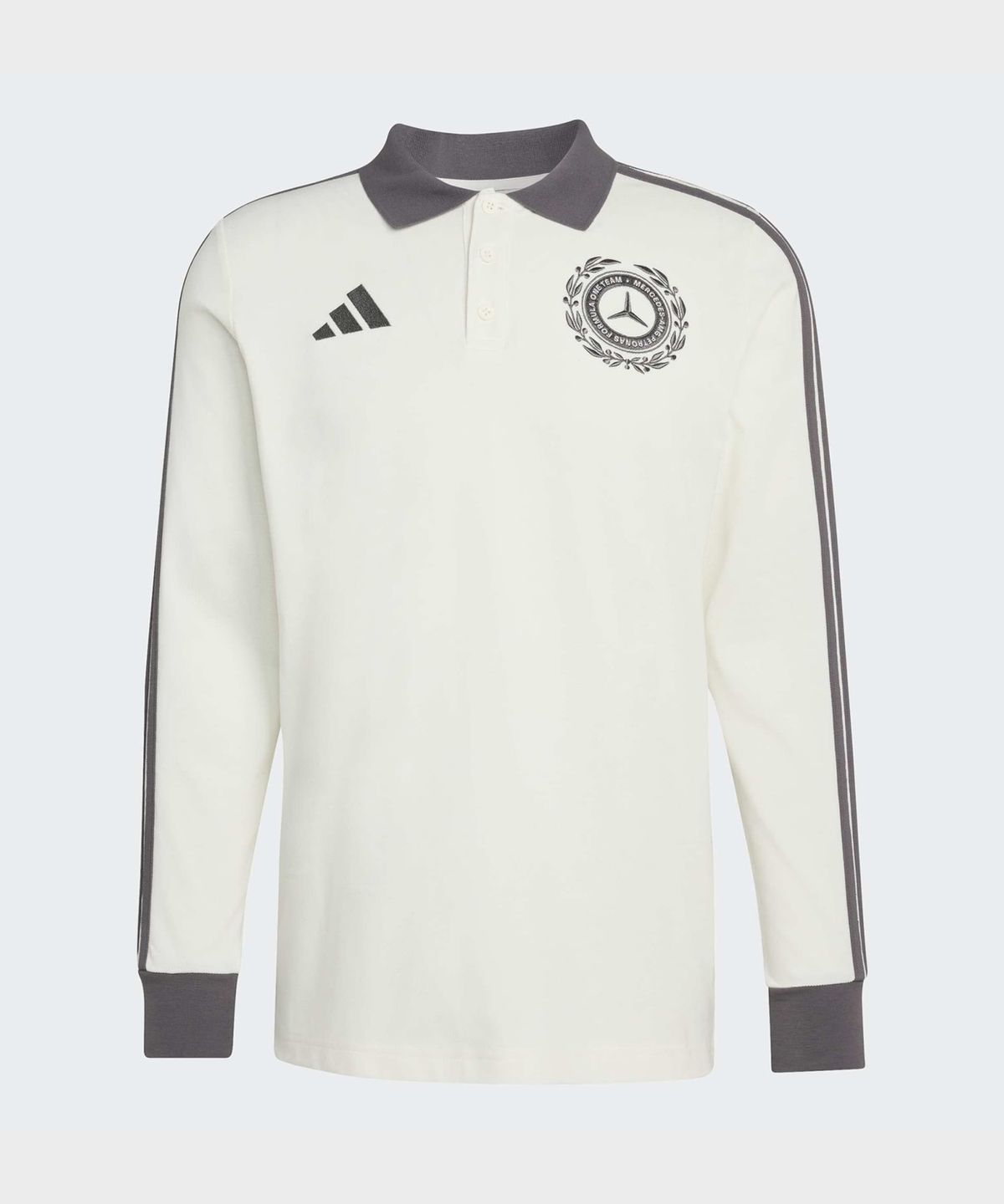 아디다스(ADIDAS) 메르세데스 AMG 페트로나스 포뮬러 1 팀 실버 애로우 아이콘 폴로 - 화이트:그레이 / KE8281