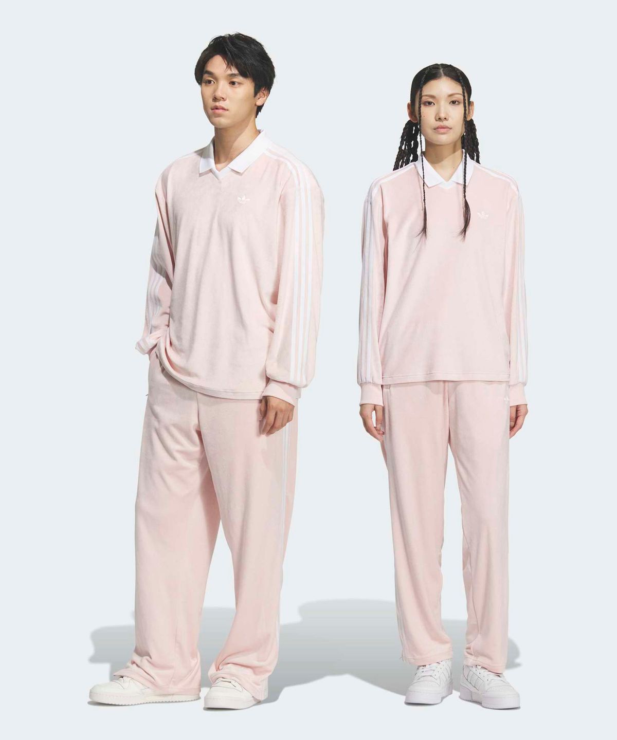 아디다스(ADIDAS) 파이어버드 벨루어 트랙 팬츠 - 샌디핑크 / KQ5484