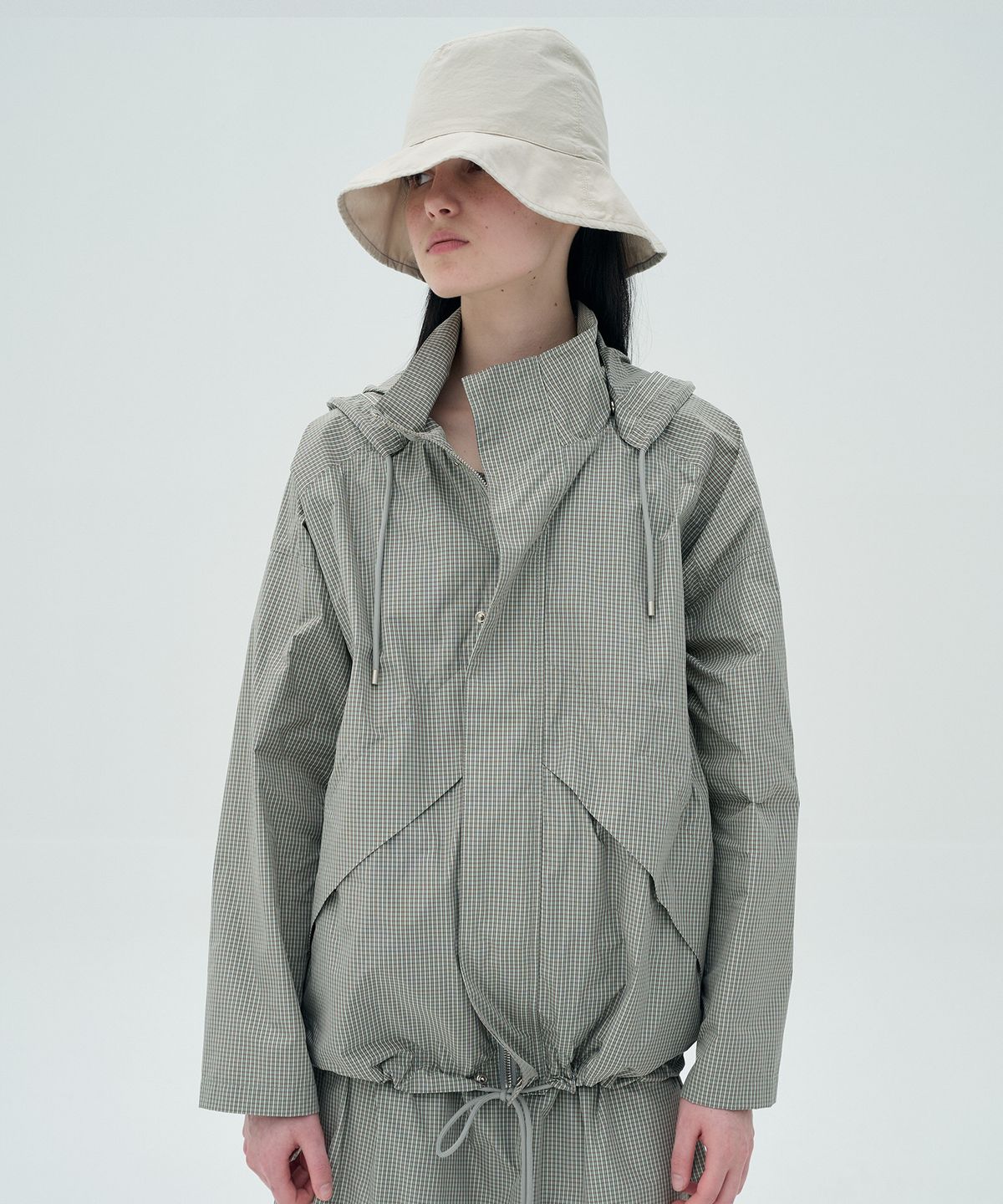 정감 스튜디오(JEONGGAM STUDIOS) Check High Neck Jumper_2 color