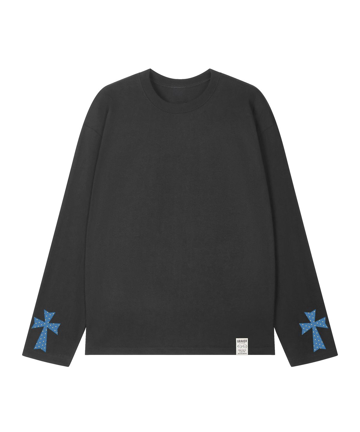 그레이버(GRAVER) [UNISEX]DOT CROSS GRAVE 롱슬리브 3color