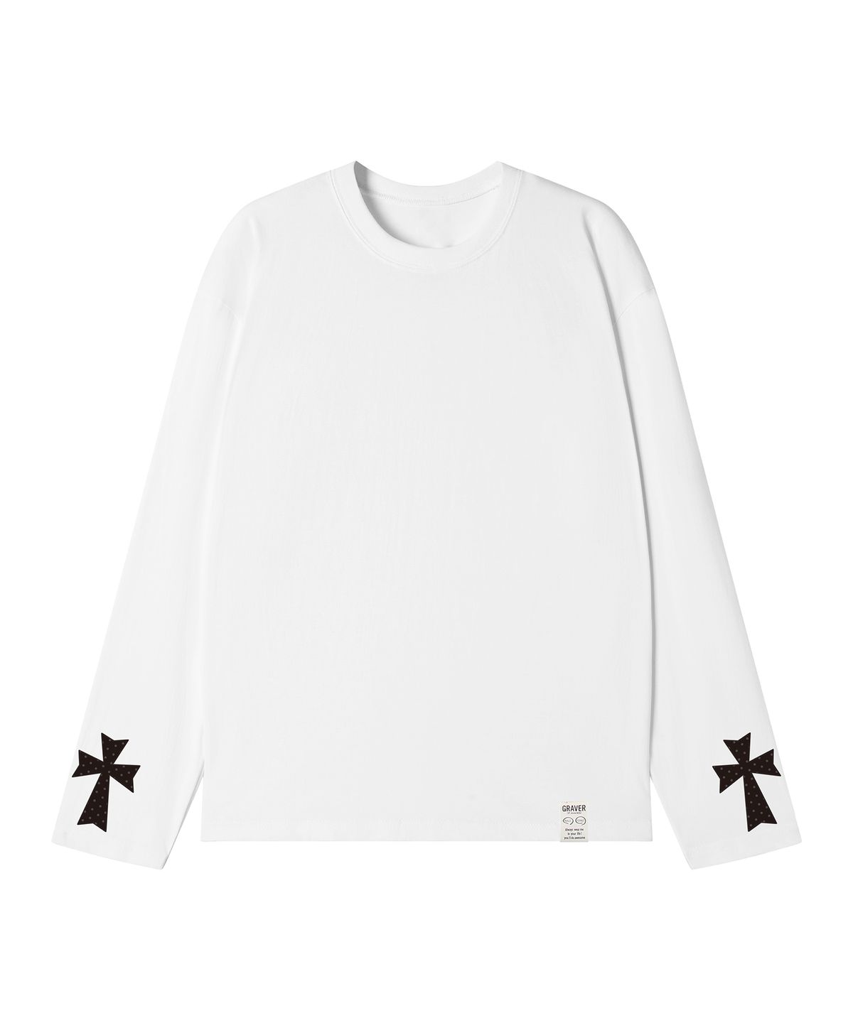 그레이버(GRAVER) [UNISEX]DOT CROSS GRAVE 롱슬리브 3color