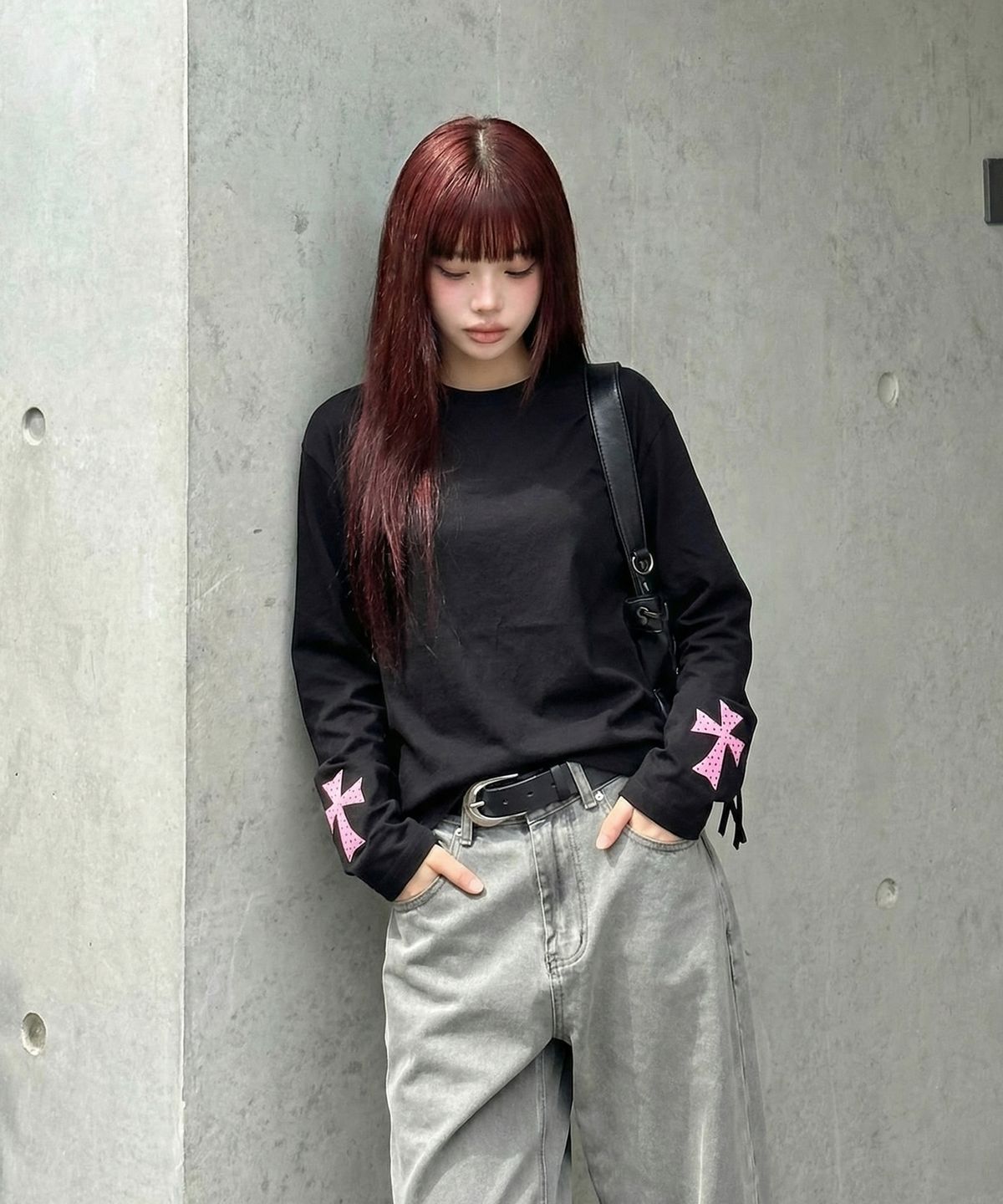 그레이버(GRAVER) [UNISEX]DOT CROSS GRAVE 롱슬리브 3color