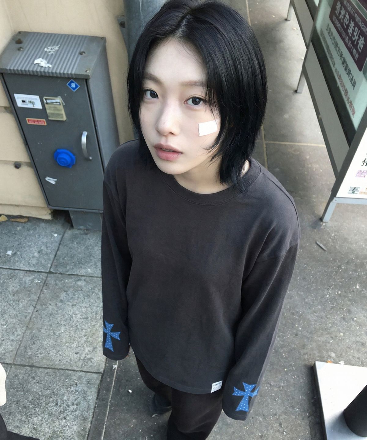 그레이버(GRAVER) [UNISEX]DOT CROSS GRAVE 롱슬리브 3color