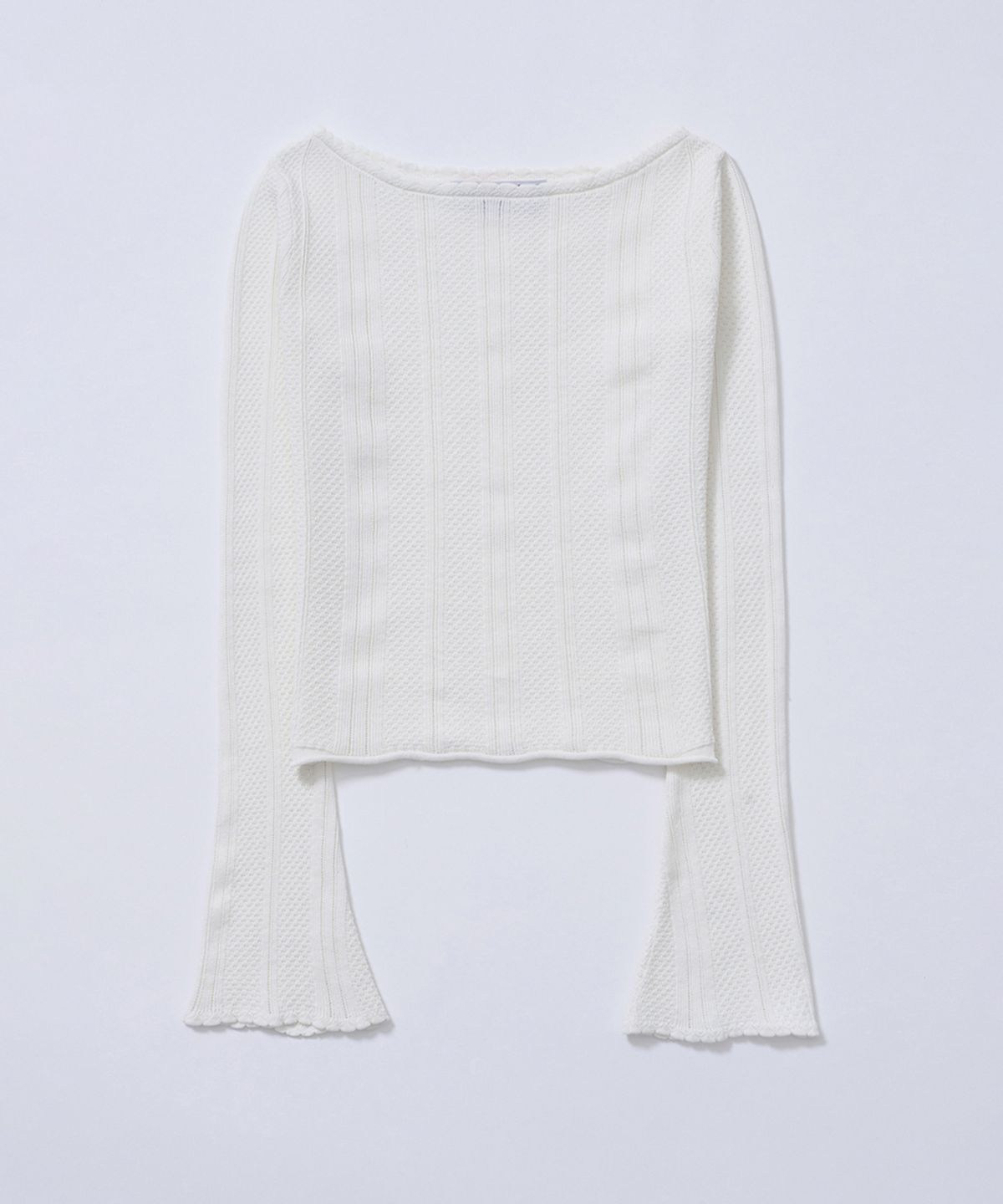 졸리앙볼(JOLIEENVOL) POINTELLE KNIT TOP (WHITE)