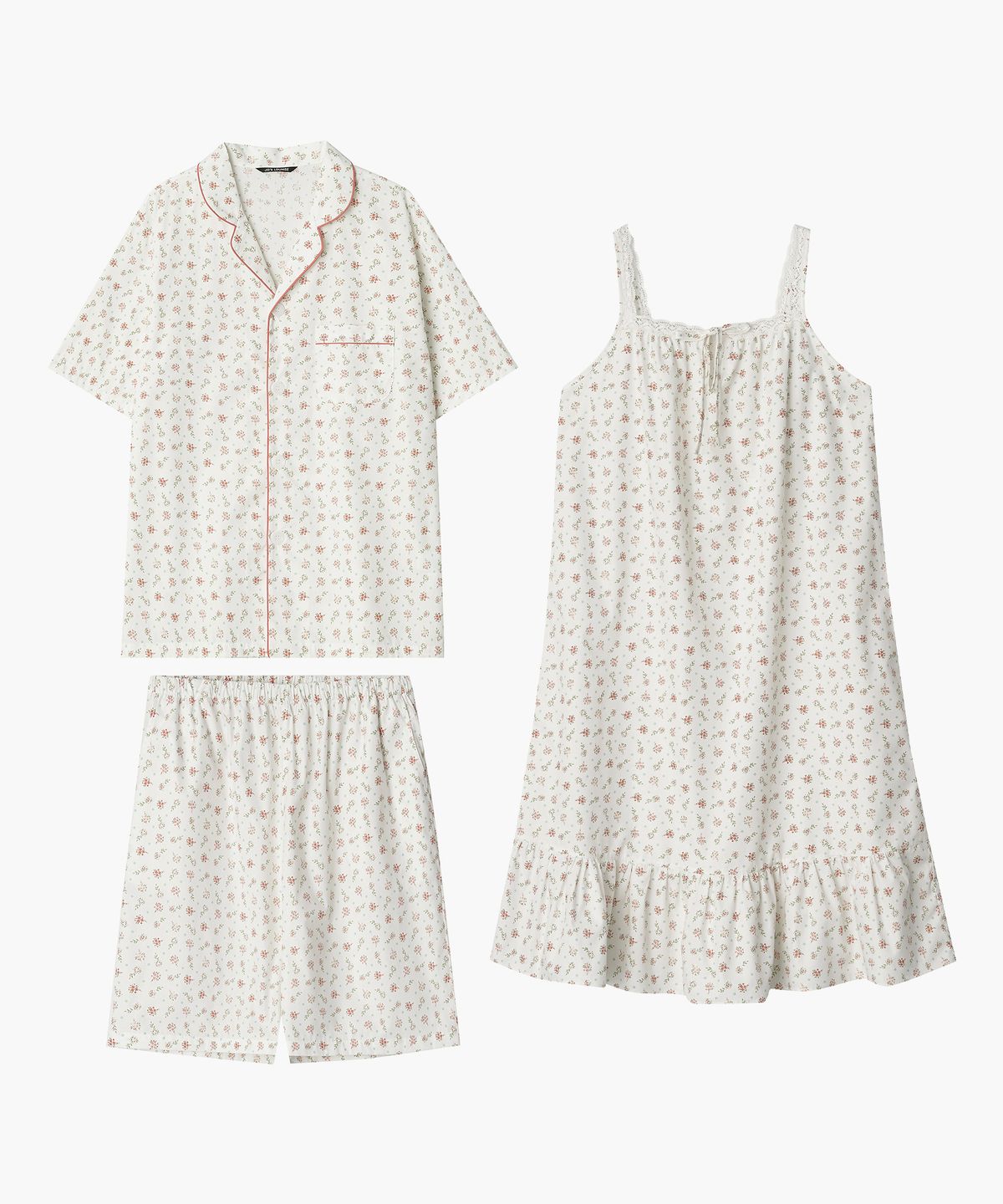 조스라운지(JO'S LOUNGE) (couple) Picnic Short Pajama Set + One-piece