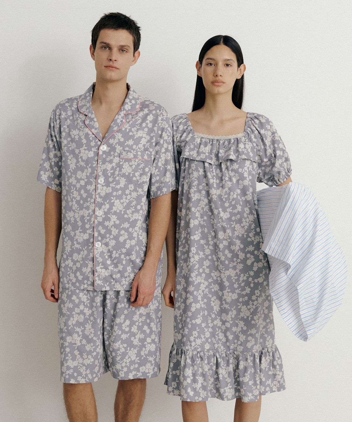 조스라운지(JO'S LOUNGE) [모달] (couple) Botanic Short Pajama Set + One-piece