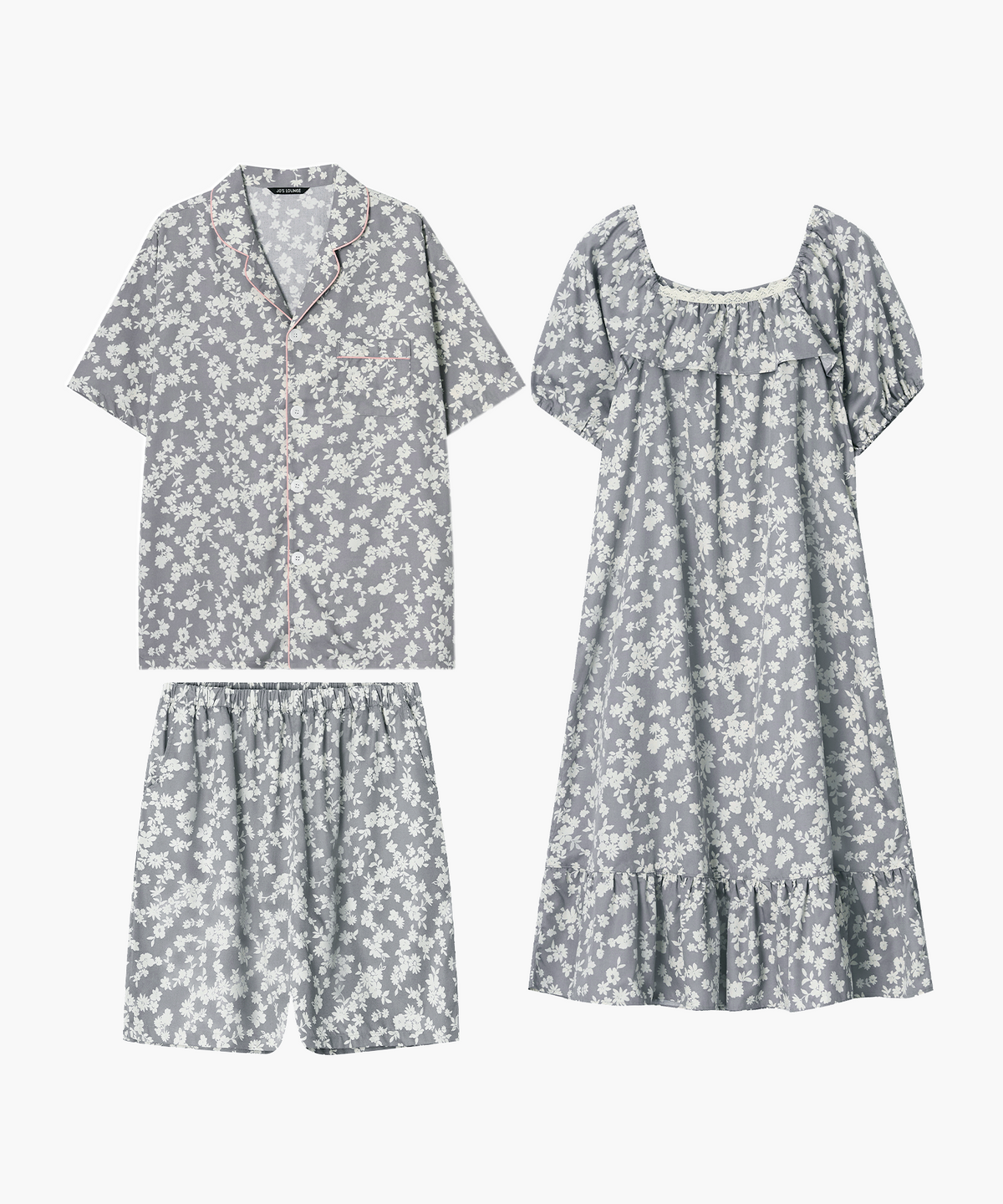 조스라운지(JO'S LOUNGE) [모달] (couple) Botanic Short Pajama Set + One-piece
